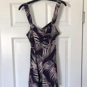 Tropical Navy Romper